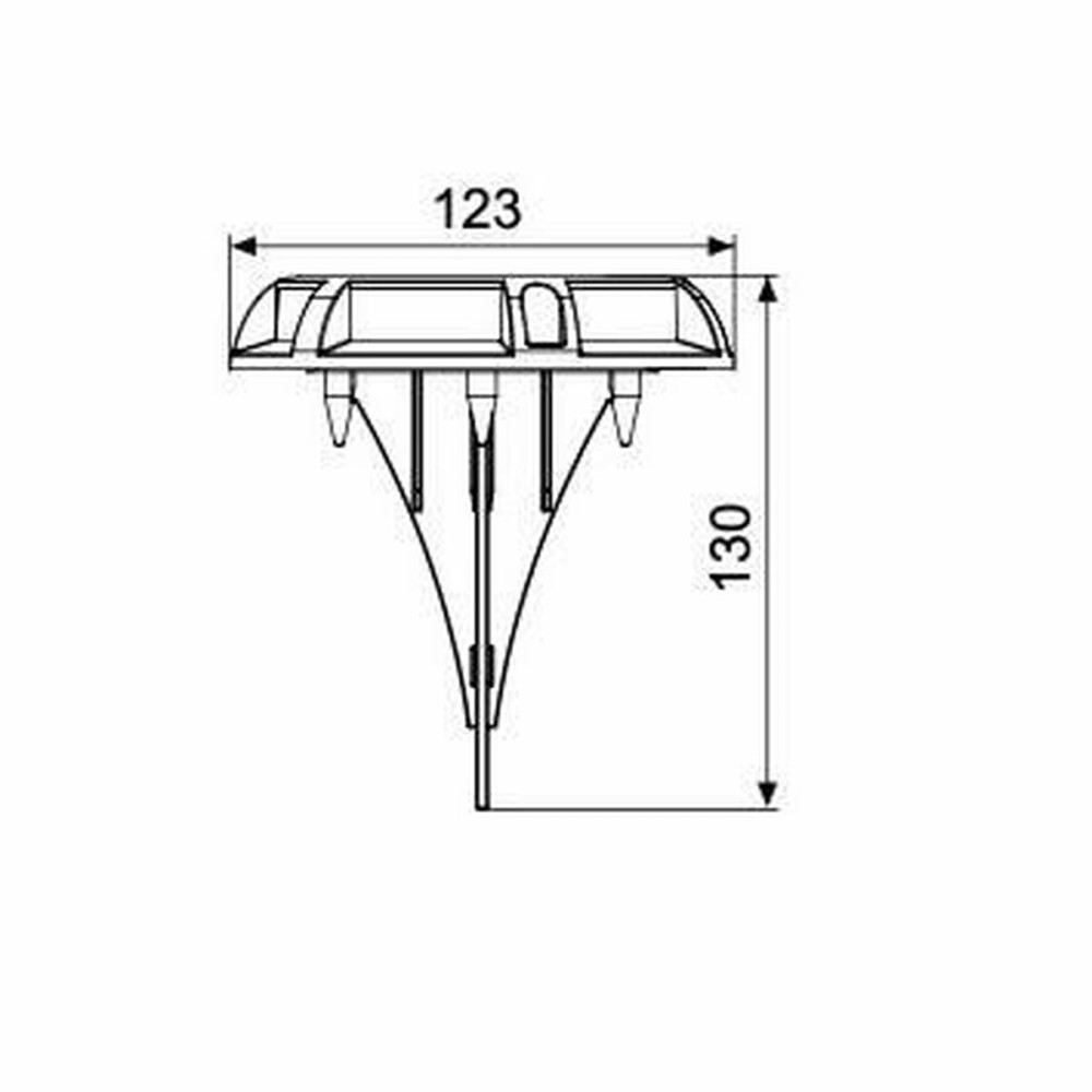 Solar-powered spotlight Galix Floor Aluminium