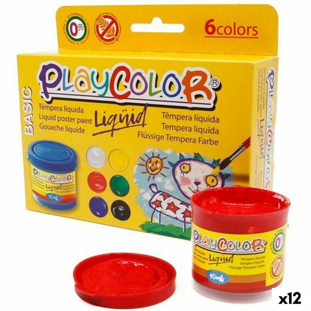 Tempera Playcolor Bunt 40 ml (12 Stück)