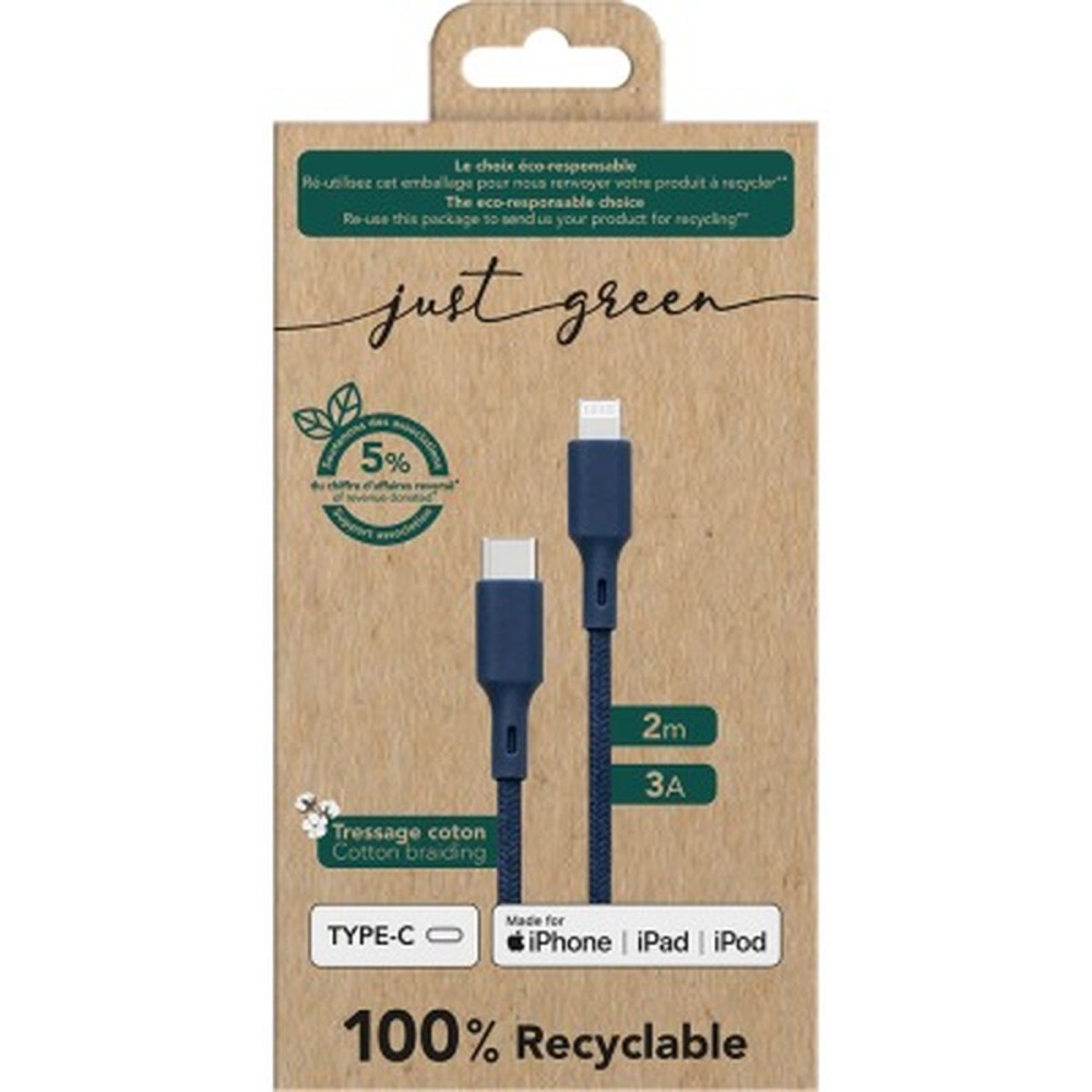 USB-Kabel Bigben JGCBLCOTMFIC2MBL Blau 2 m