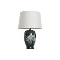 Lampe de bureau Home ESPRIT Blanc Vert Turquoise Doré Céramique 50 W 220 V 40 x 40 x 59 cm