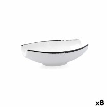 Bol Ariane Vital Filo Blanc Noir Céramique 19 x 13,5 cm (8 Unités)