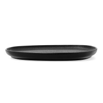 Flat Plate Bidasoa Fosil Black Ceramic Squared 26,3 x 25,5 x 2,4 cm (6 Units)