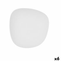 Assiette creuse Bidasoa Fosil Blanc Céramique Carré 21,9 x 21,7 x 4,8 cm (6 Unités)