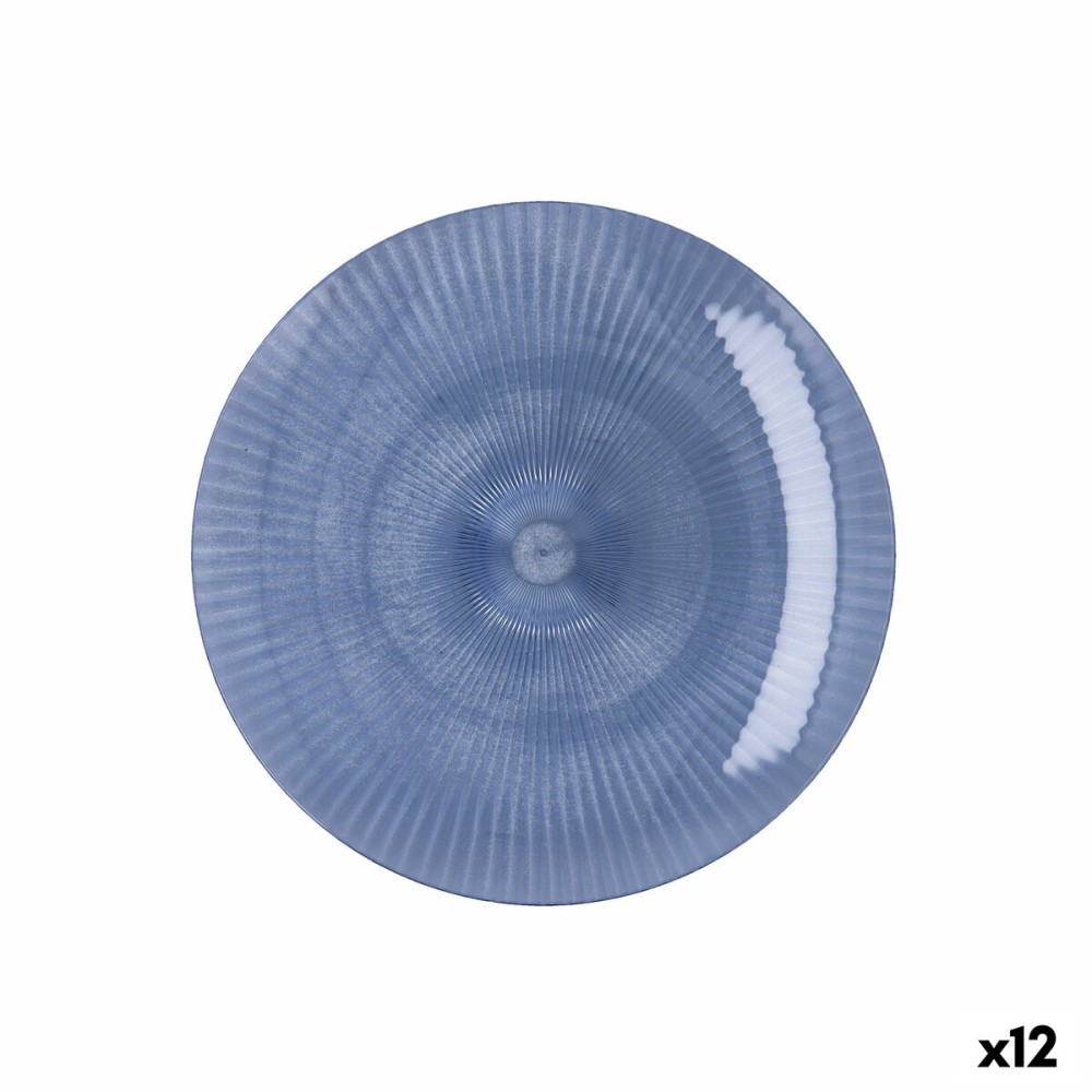 Flat Plate Quid Sunset Blue Plastic 19 cm (12 Units)