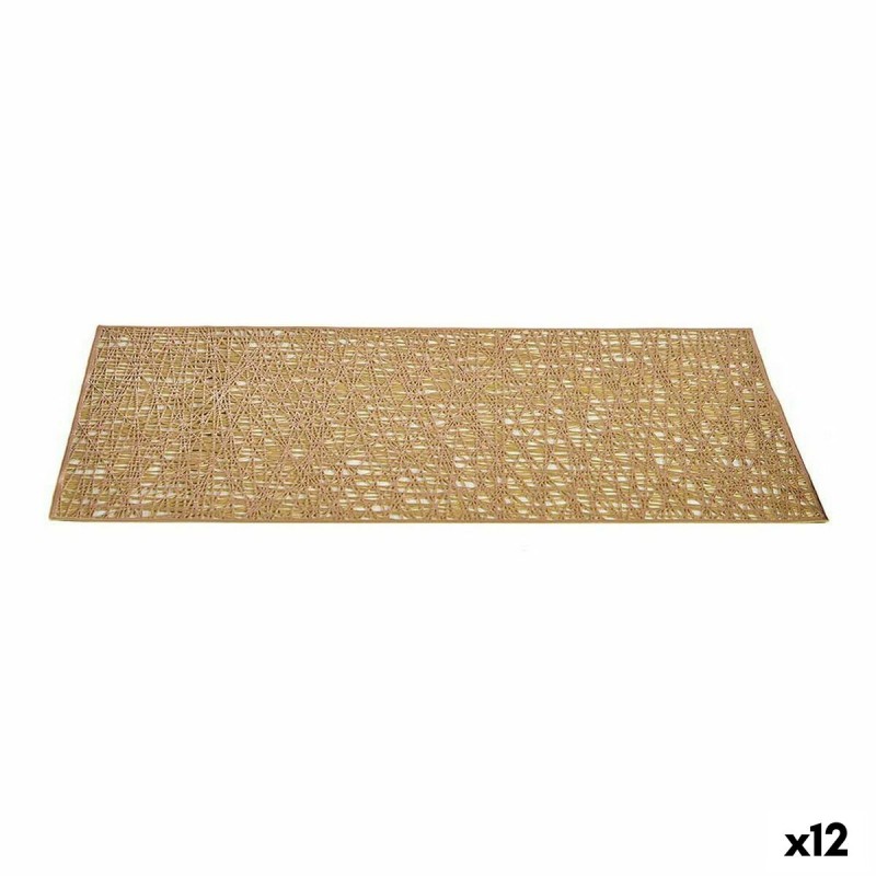 Dessous de plat Doré Plastique (45 x 0,01 x 30 cm) (12 Unités)