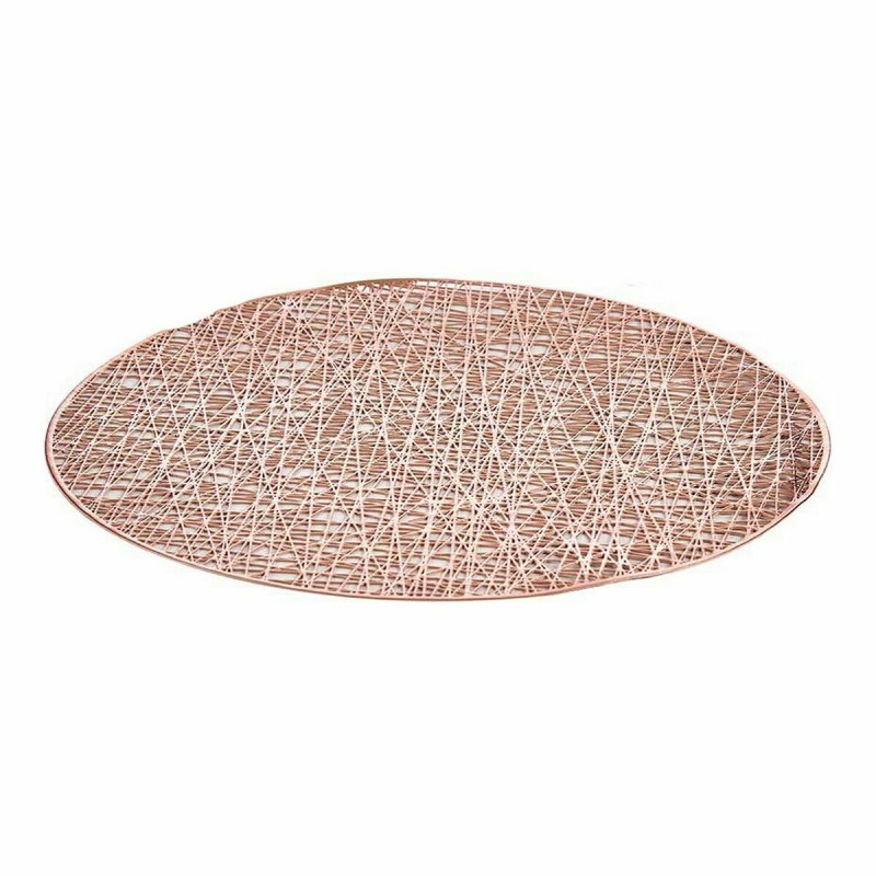 Table Mat Kinvara Pink Plastic Ø 38 cm (12 Units)