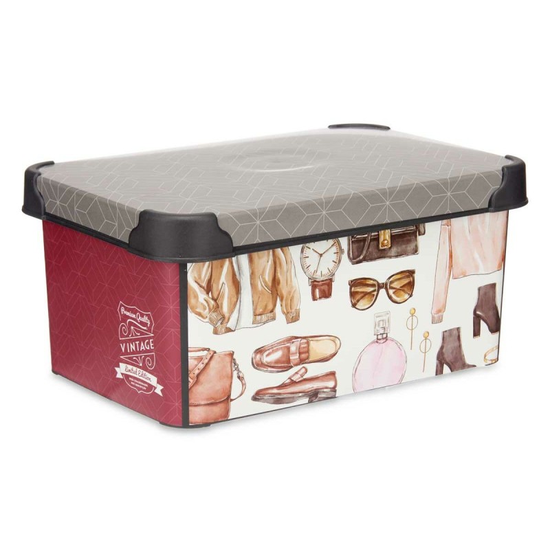 Storage Box Kipit STYLE BOX-5L-3 Plastic Vintage 5 L 19 x 13,5 x 29 cm (12 Units)