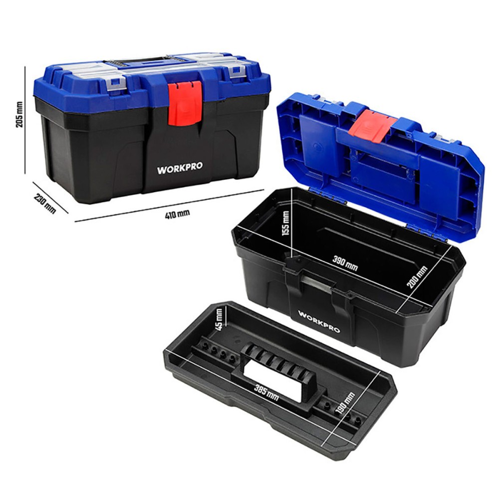 Toolbox Workpro PVC Plastic 41 x 23 x 20,5 cm