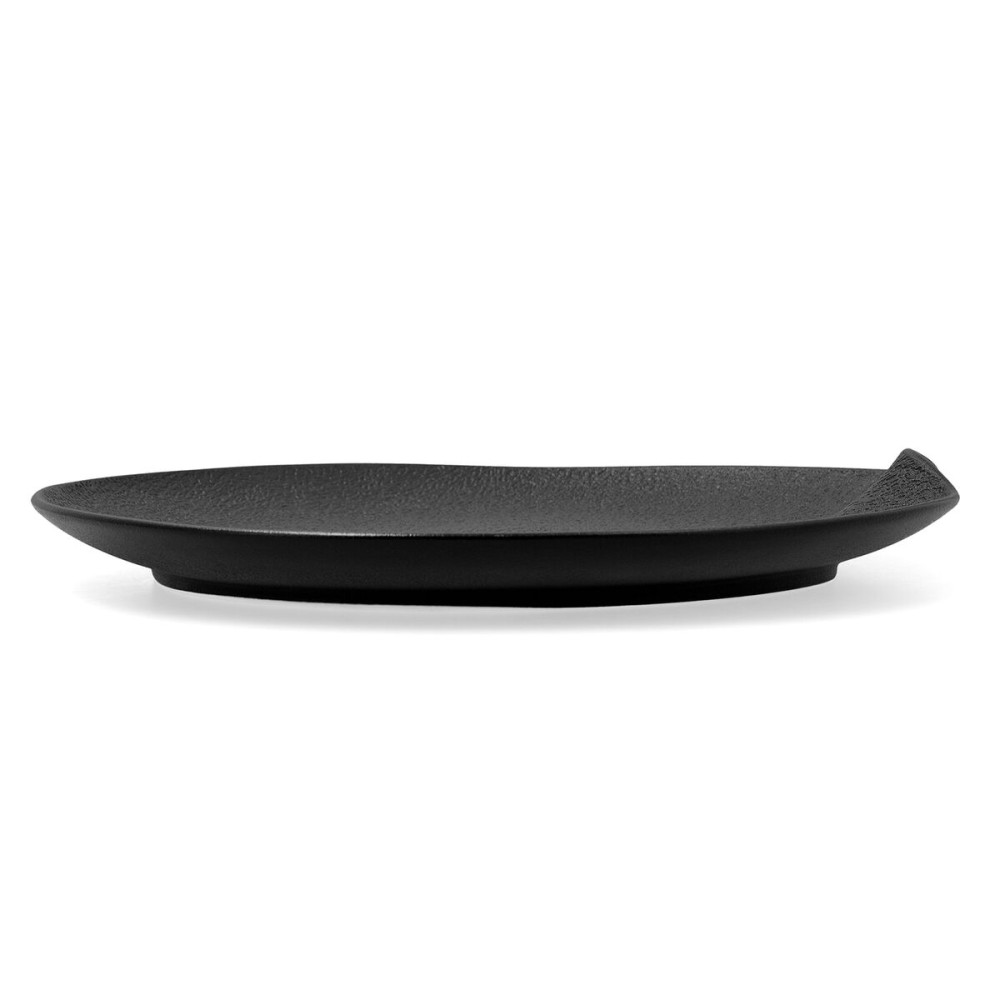 Snack tray Bidasoa Fosil Black Ceramic Aluminium Oxide 31,4 x 31,2 x 4 cm (4 Units)