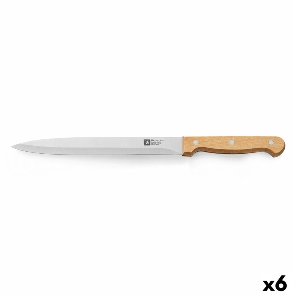 Couteau à viande Richardson Sheffield Artisan Noir Bois Métal Acier inoxydable 20 cm (6 Unités)