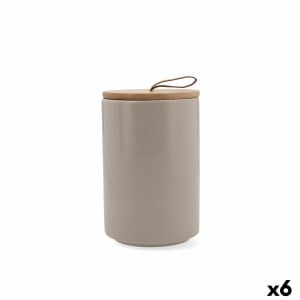 Bocal Quid Ozon Beige Céramique 10,4 x 16 cm (6 Unités)