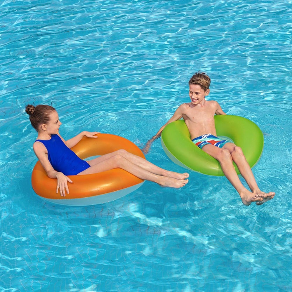 Bestway Flotteur Gonflable Lisse Néon Couleur Assortie D91 cm +10 Ans Plage et Piscine 36025