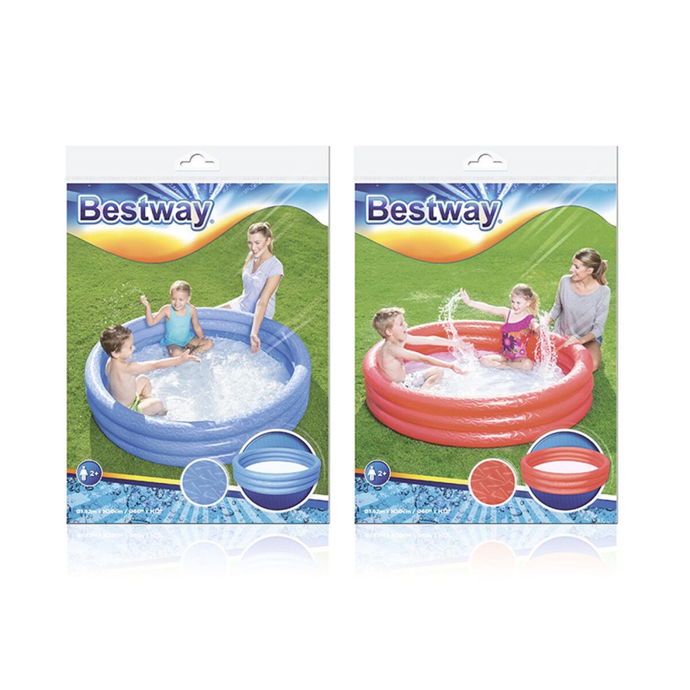 Bestway Piscine Gonflable Enfant 3 Anneaux Eco Couleur assortie 152x30cm +2ans Jardin 51026