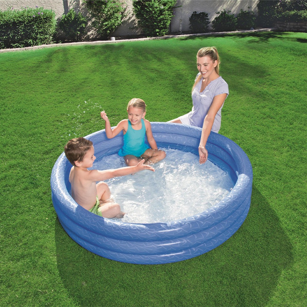 Bestway Piscine Gonflable Enfant 3 Anneaux Eco Couleur assortie 152x30cm +2ans Jardin 51026