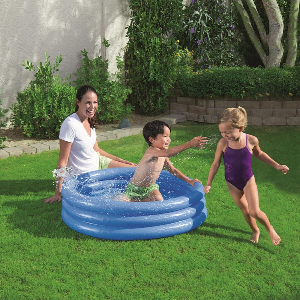 Bestway Piscine Gonflable Enfant 3 Anneaux Eco Couleur Assortie 102x25 cm +2 Ans Jardin 51024