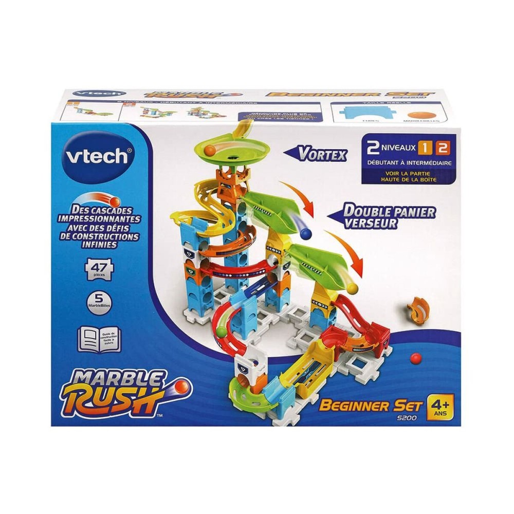 Marbles set Vtech Marble Rush Marble Run - Beginner Set Circuit + 4 Years Track with Ramps 47 Pieces