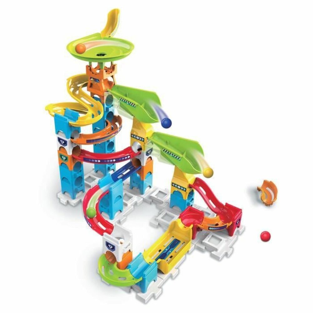 Jeu de billes Vtech Marble Rush Marble Run - Beginner Set Circuit + 4 Ans Piste avec Rampes 47 Pièces