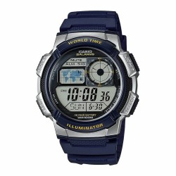 Montre Homme Casio WORLD TIME ILLUMINATOR - 5 ALARMS, 10 YEAR BATTERY Noir Gris (Ø 40 mm) (Ø 43 mm)