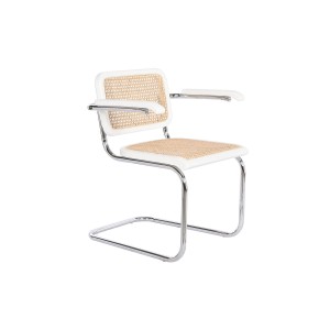 Floor chair DKD Home Decor White Silver Natural 65,5 x 62 x 79 cm