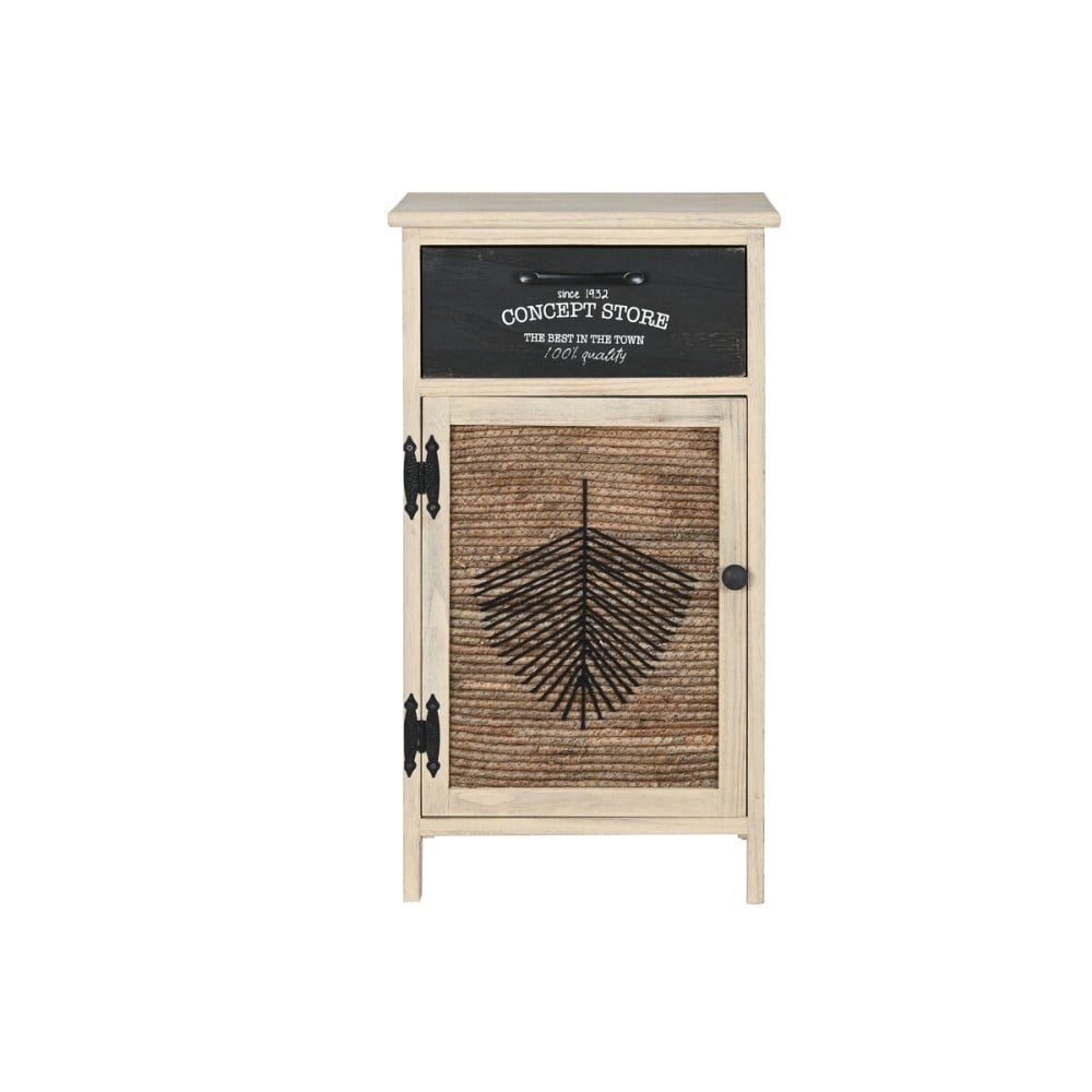 Schubladenschrank Home ESPRIT Schwarz natürlich Holz 40,5 x 29 x 73 cm