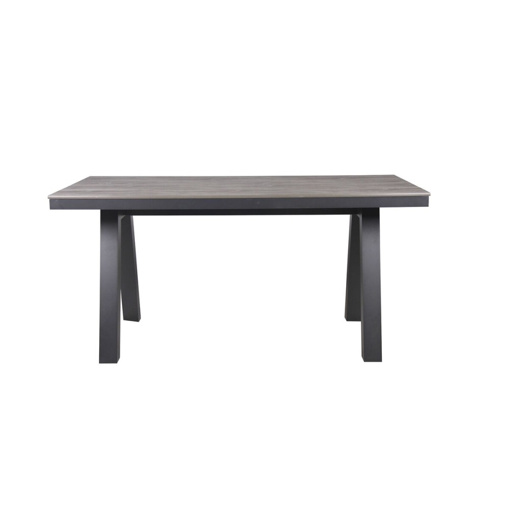 Dining Table Home ESPRIT Grey Aluminium polystyrene 160 x 90 x 77 cm