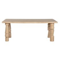 Table de Salle à Manger Home ESPRIT Naturel Bois de manguier 200 x 90 x 76 cm