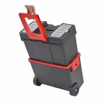 Toolbox with Compartments Fulmo 45 x 25 x 44 cm Double With wheels