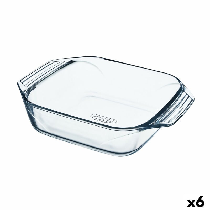 Plat à Gratin Pyrex Irresistible Carré Transparent verre 6 Unités 29,2 x 22,7 x 6,8 cm