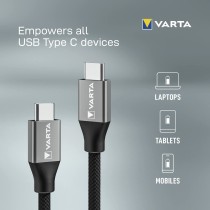 USB-C Cable Varta 2 m Black