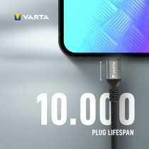 USB-C-Kabel Varta 2 m Schwarz