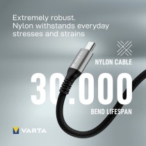 USB-C Cable Varta 2 m Black