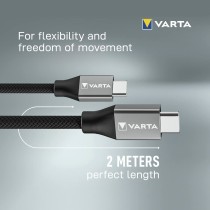 USB-C-Kabel Varta 2 m Schwarz