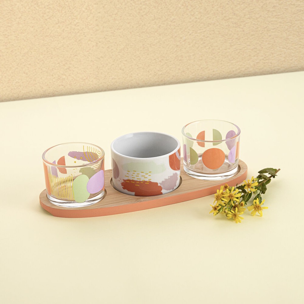 Serving set Quid Kaleido Multicolour Wood 25 x 10 x 5,5 cm (4 Pieces)