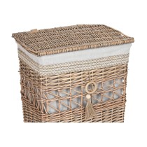 Laundry basket Home ESPRIT Beige Natural wicker Shabby Chic 47 x 35 x 55 cm 5 Pieces