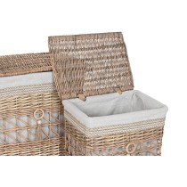 Panier à linge Home ESPRIT Beige Naturel osier Shabby Chic 47 x 35 x 55 cm 5 Pièces