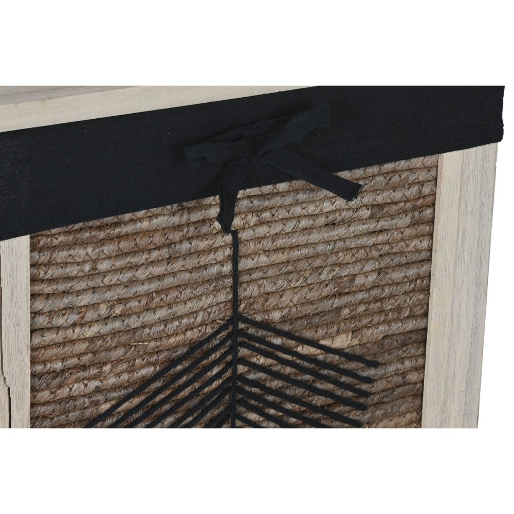 Panier à linge Home ESPRIT Noir Naturel Bois 40 x 30 x 56 cm 5 Pièces