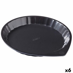 Moule à gâteaux Pyrex Magic Noir Métal Plat Rond Ø 30 cm 6 Unités