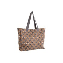 Damen Handtasche Home ESPRIT Braun türkis Koralle 55 x 14 x 35 cm (3 Stück)