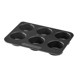 Tartlets tin Pyrex Magic Black 24 x 18 x 3 cm (6 Units)