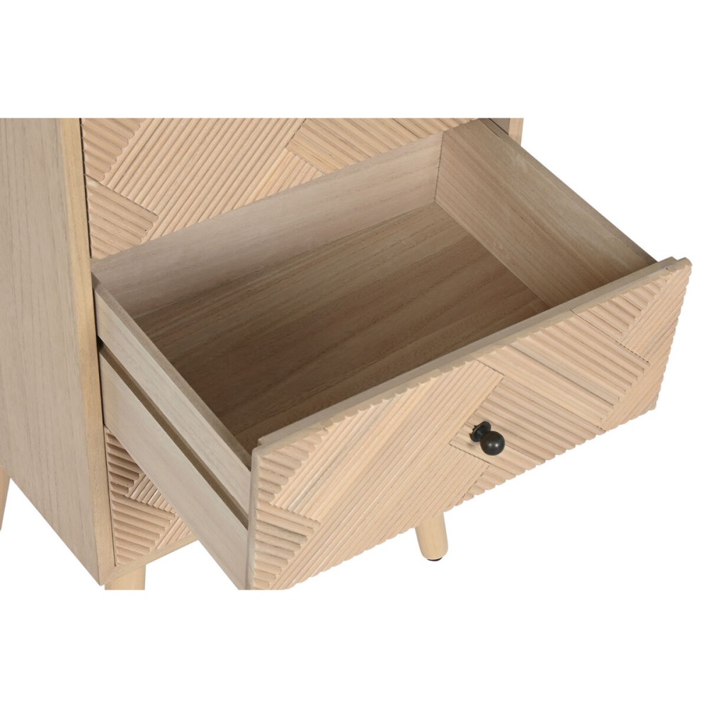 Table de Nuit Home ESPRIT Naturel Bois de paulownia Bois MDF 42 x 34 x 70 cm