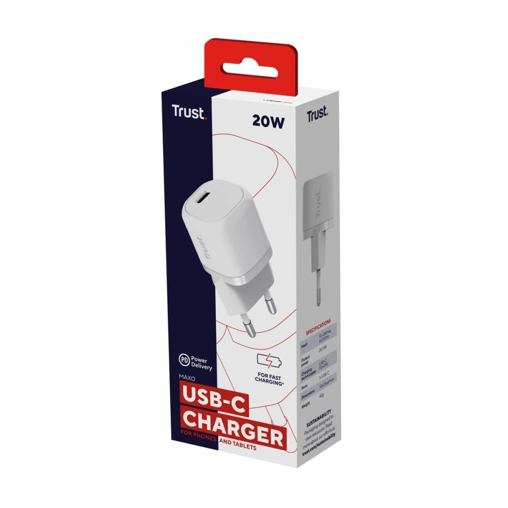 Wall Charger Trust White 20 W