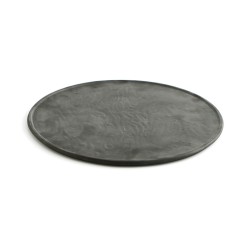 Dessous d'Assiette Quid Mineral Gres Céramique Noir Ø 33 cm (6 Unités)