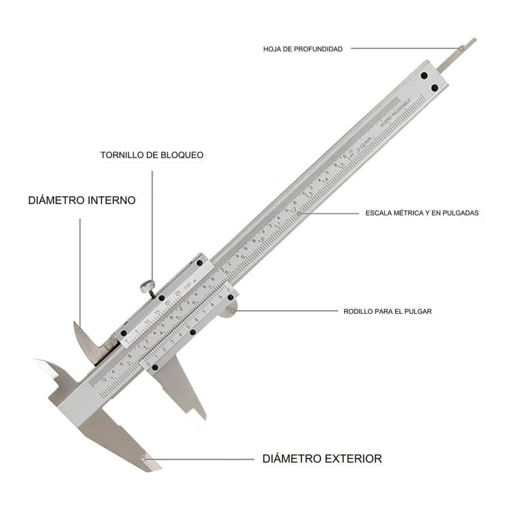 Kaliber Workpro Vernier Aluminium 0,02 mm