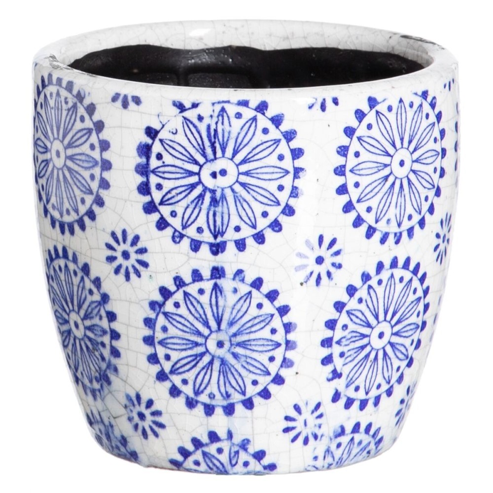 Set de pots de fleurs Bleu Terre cuite 19 x 19 x 17 cm Rond (2 Unités)