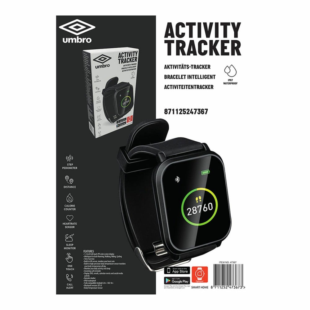 Activity-Armband Umbro Schwarz 1,3" rechteckig