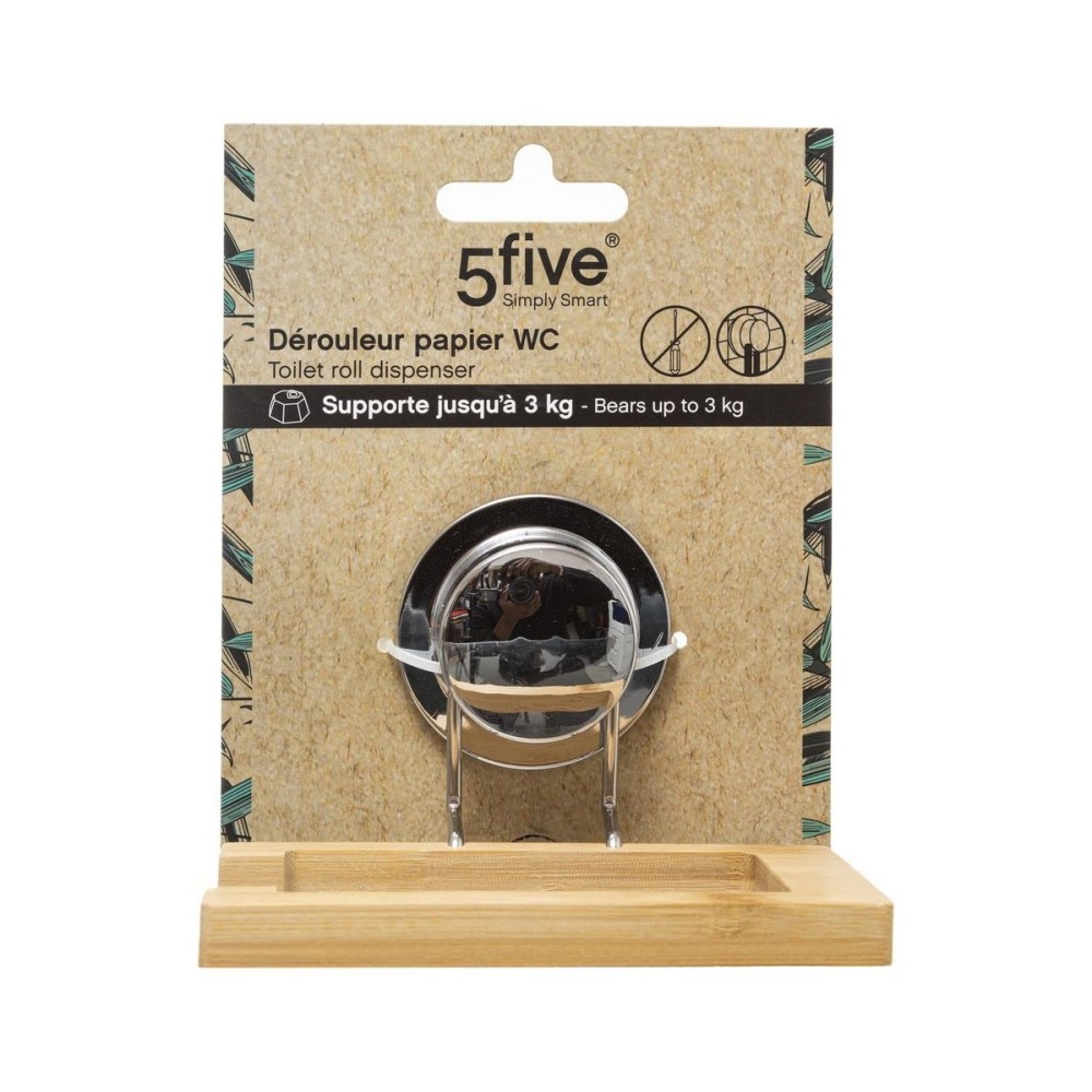 Porte-rouleaux pour Papier Toilette 5five Simply Smart Naturel Bambou