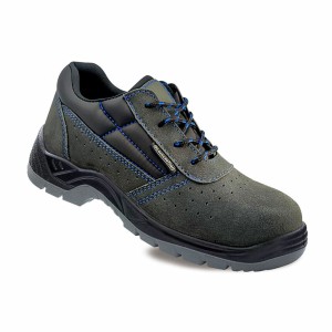 Sicherheits-Schuhe Blackleather Perforiert S1P Ohne Metall Spaltleder