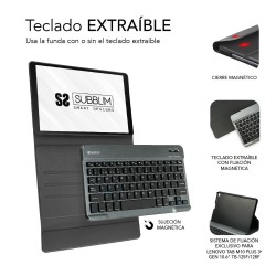 Hülle für Tablet und Tastatur Subblim LENOVO TAB M10 PLUS 3ª GEN Schwarz 10,6"