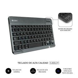 Hülle für Tablet und Tastatur Subblim LENOVO TAB M10 PLUS 3ª GEN Schwarz 10,6"