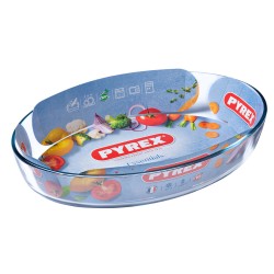 Oven Dish Pyrex Classic Vidrio Transparent Glass Oval 35 x 24 x 7 cm (6 Units)